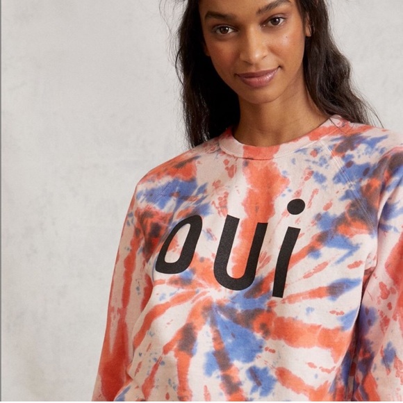 clare v tie dye sweatshirt